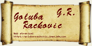 Goluba Racković vizit kartica